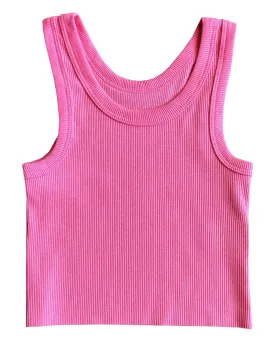Pink Crop Tank Top
