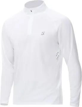 Roadbox UPF 50  Running Shirts for Men - Long Sleeve Quick Dry 1/4 Zip Pullover for Fishing Outdoor Hiking Athletic Workout