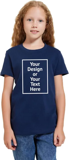 SupaSoft Apparel Kids Personalized Shirt for Boys Girls Youth Custom Tshits 6 to 18 Age Add Your Text Photo Tee