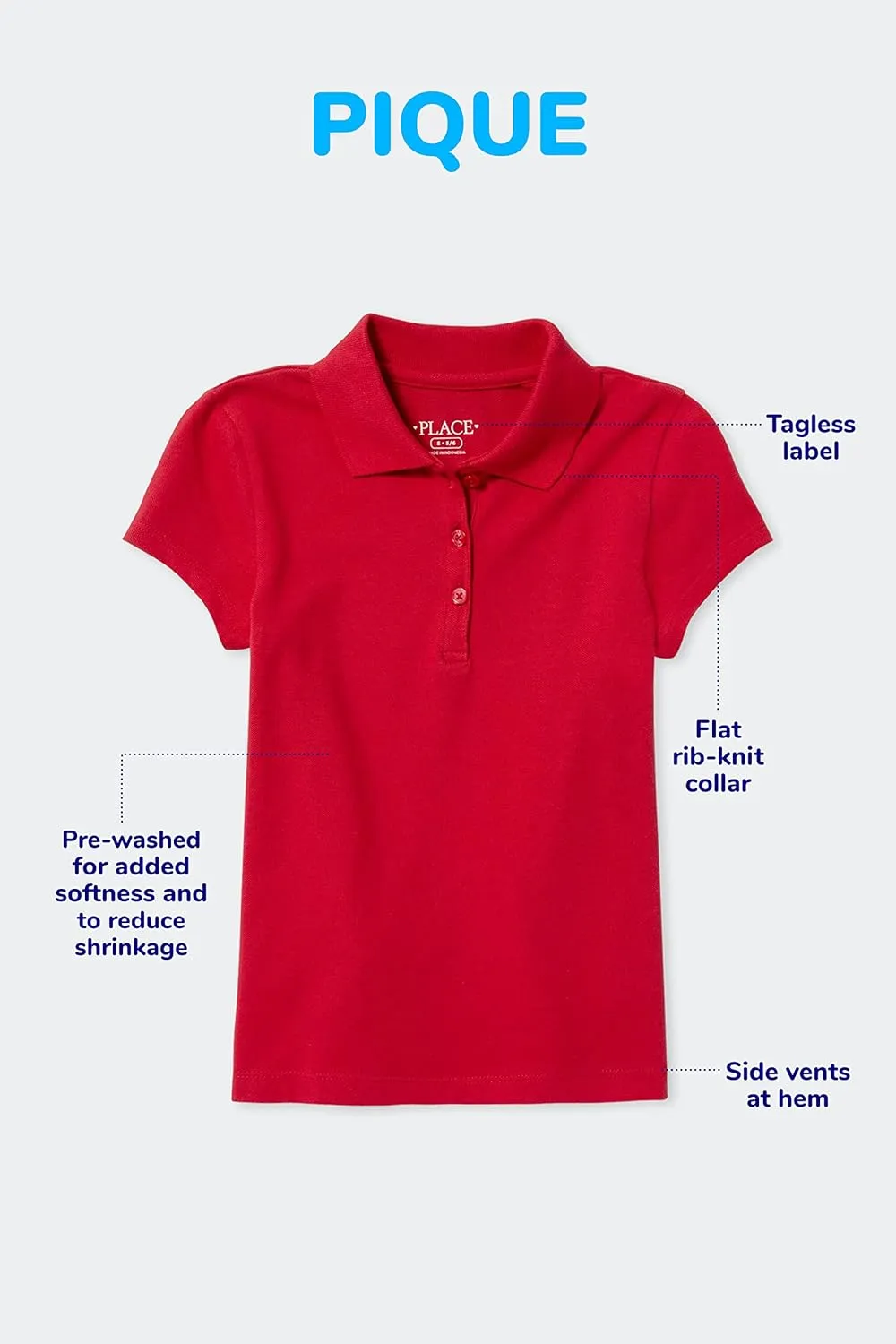 The Children's Place Baby Boys' Uniform Pique Polo (2 Pack)