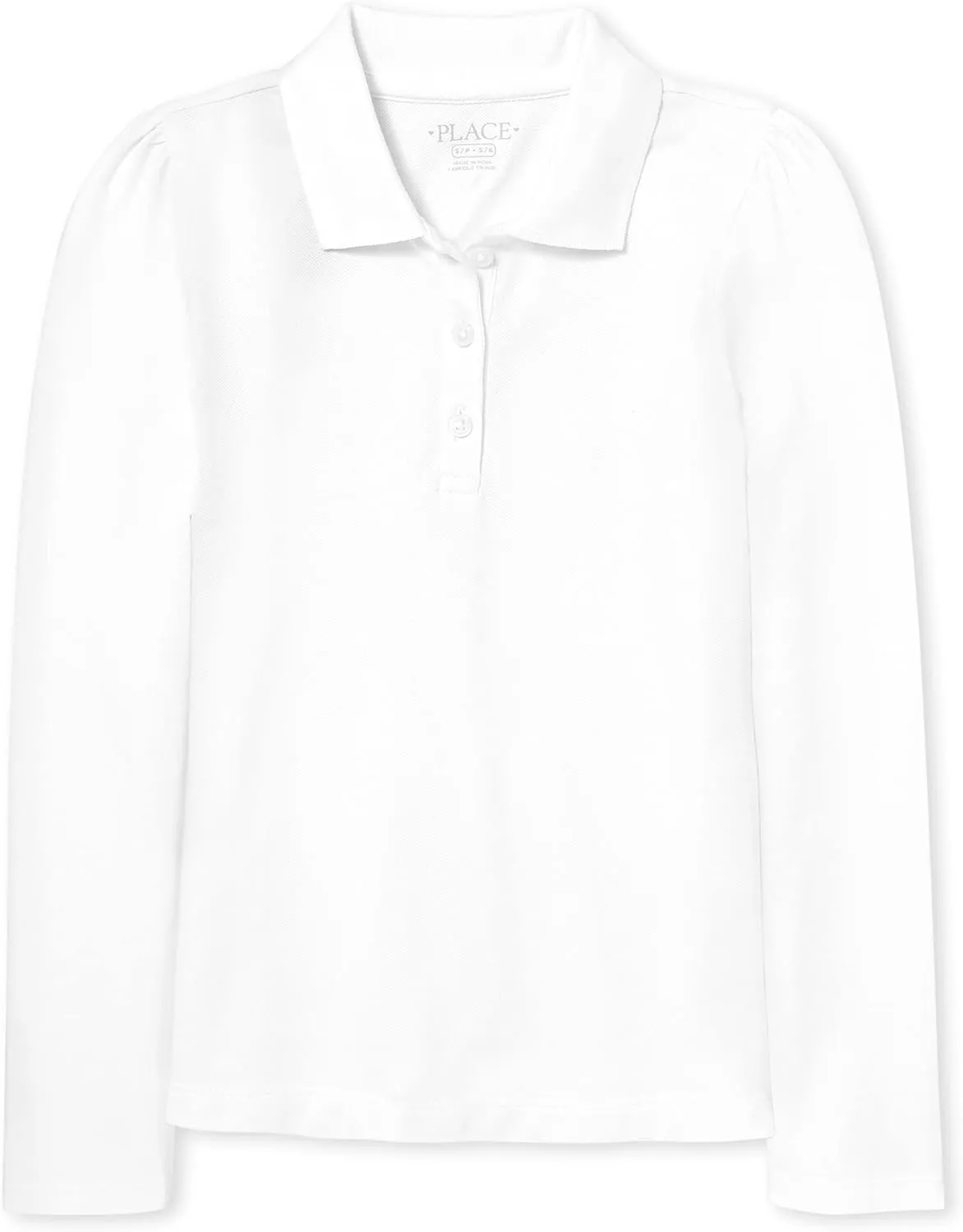 The Children's Place Girls' Long Sleeve Pique Polo